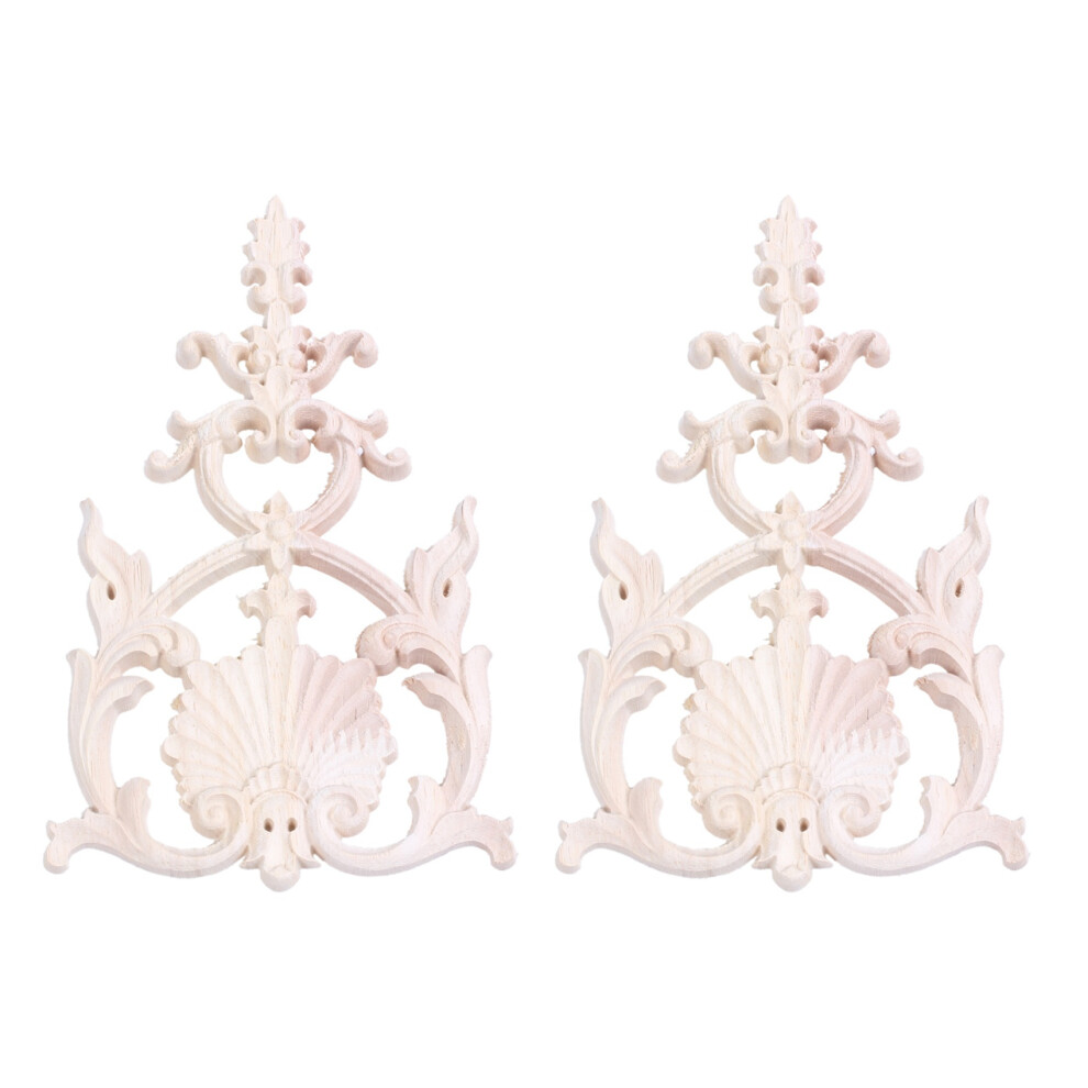 2X Rubber Wood Carved Applique Vintage Furniture-image-OPC-PN8586Y-NEW