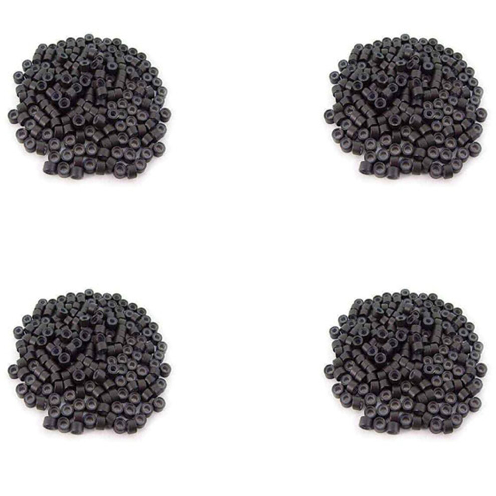 800 Pcs 5Mm Color Silicone Lined Micro Dark/Brown Semoic