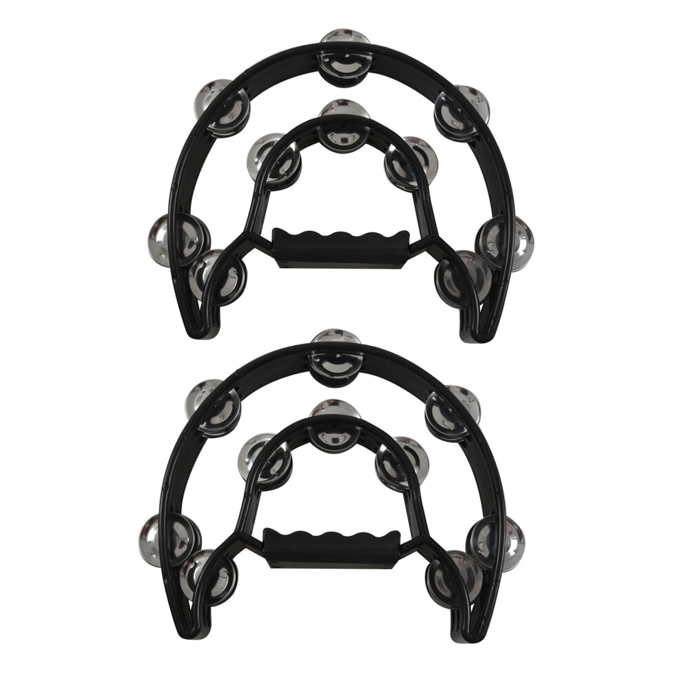 2X Compact Double Half Moon Music Tambourine Percu 4852707557105