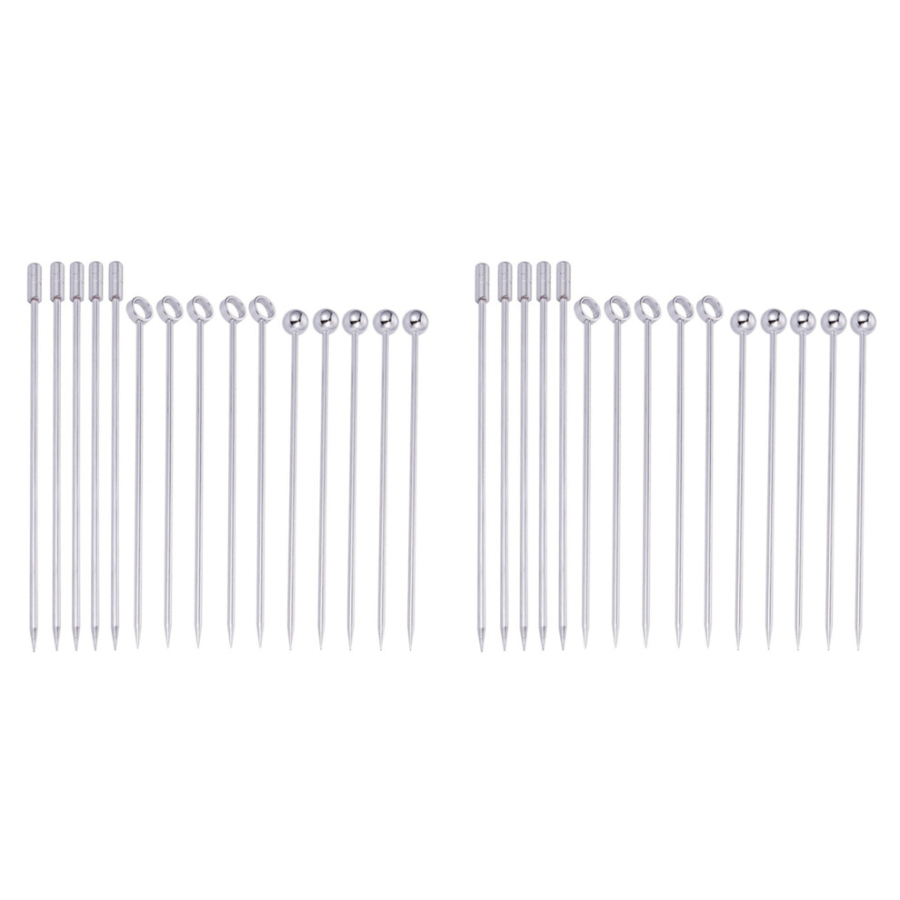 Stainless Steel Cocktail Picks Set (Pack Of 30) Semoic