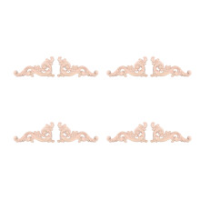 8Pcs Wood Carved Corner Onlay Unpainted Applique F