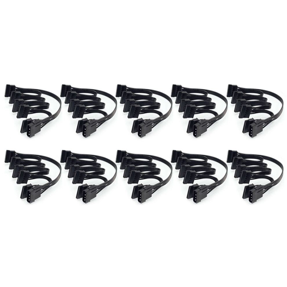 10X 4Pin Ide To 5-Port Power Supply Cable Molex Mu 4852707566855