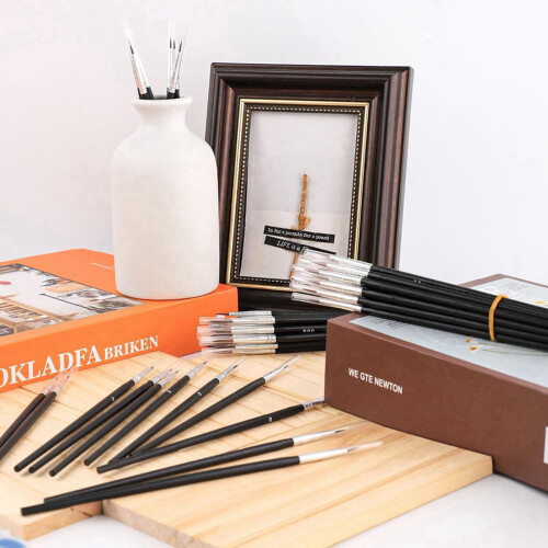 120pcs Detail Paint Brushes, Fine Tip Brush with 3 2