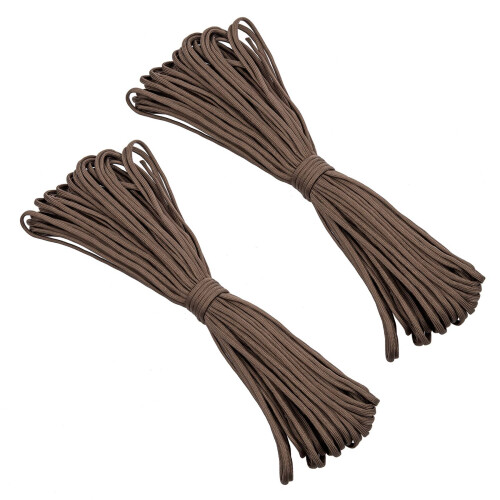 2X 100Ft 550 Cord para chute Survival - Brown 1