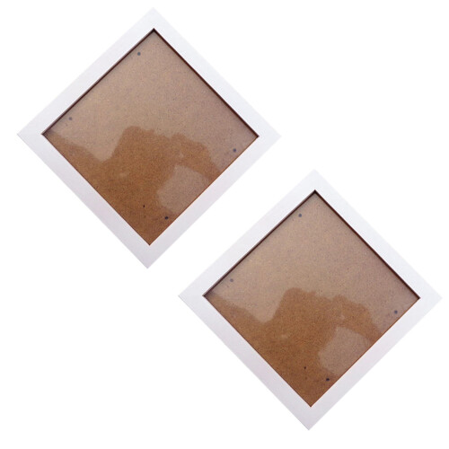 2X Square Thick Pine Wood Photo Frame Wall Picture 1