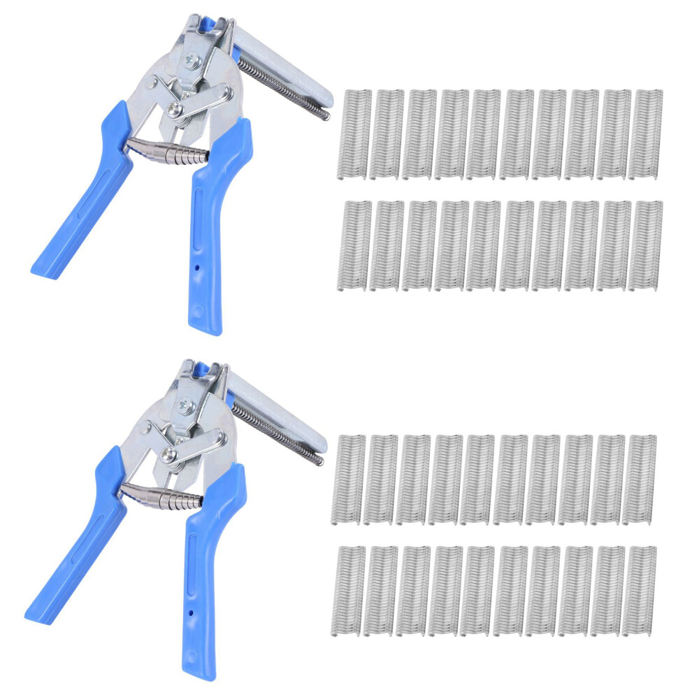 2Pc Hog Ring Plier Tool And 600Pcs M Clips Chicken 4852707568613