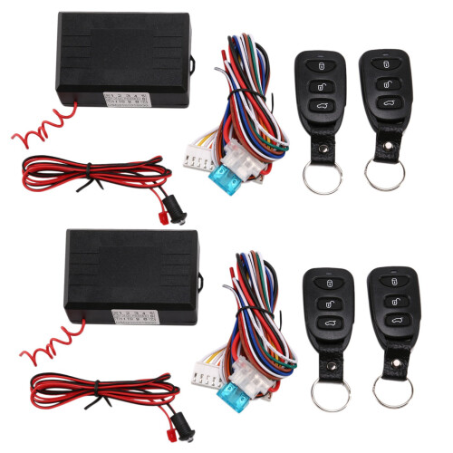 2X Universal Car Alarm Systems Door Lock Keyless E