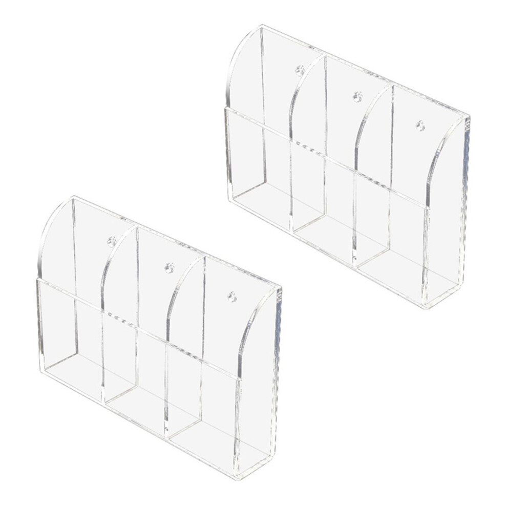 Semoic 2X Clear Acrylic Remote Control Holder Wall Mount