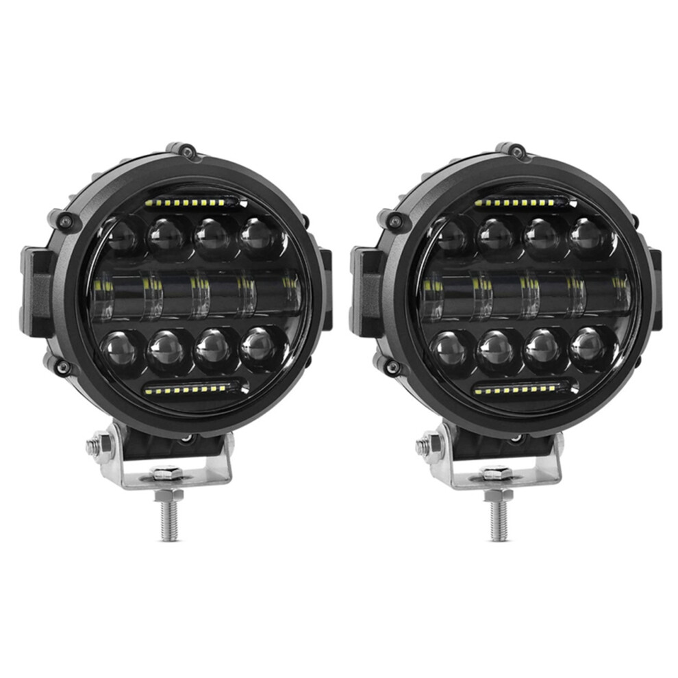 2X Round Led Work 60W Flood Spot Combo Beam Light 4852707566909