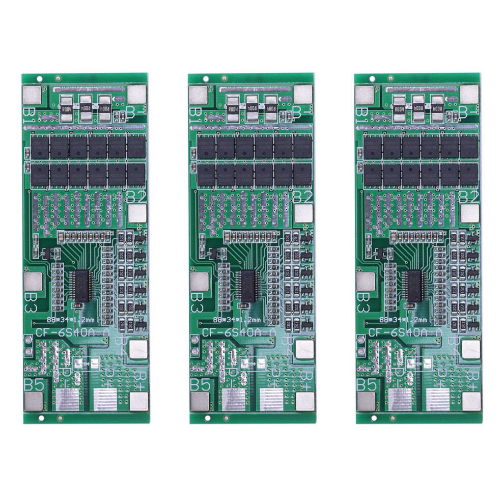 3X 24V 6S 40A 18650 Li-Ion Lithium Battery Protect 4852707570807