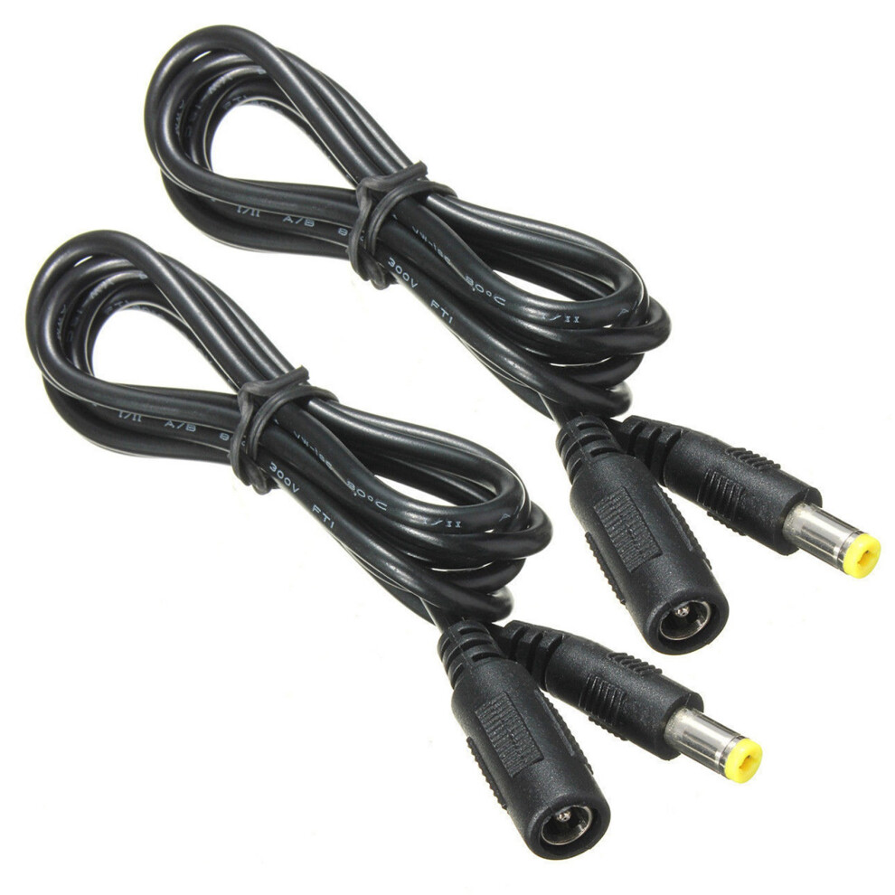 2X 5.5Mm X 2.1Mm Dc Power Jack Male To Female Exte 4852707557723