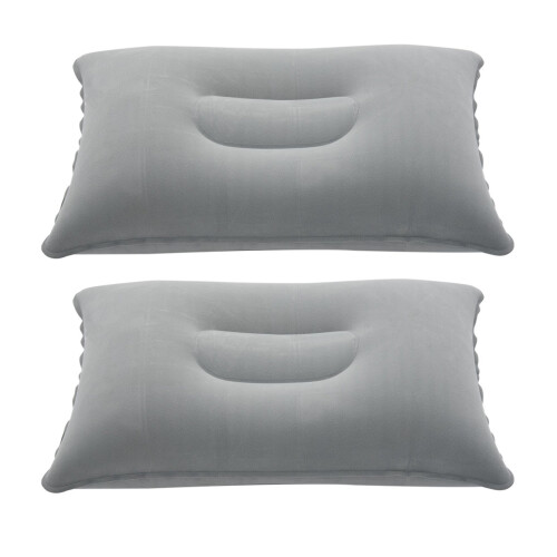 2X Portable Folding Air Inflatable Pillow Double S