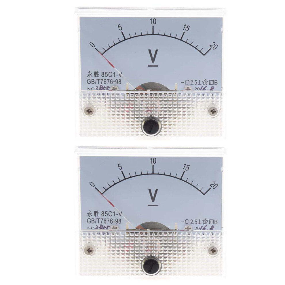 2X Dc 0-20V 85C1-V Class 2.5 Voltmeter Analog Volt 4854184470946