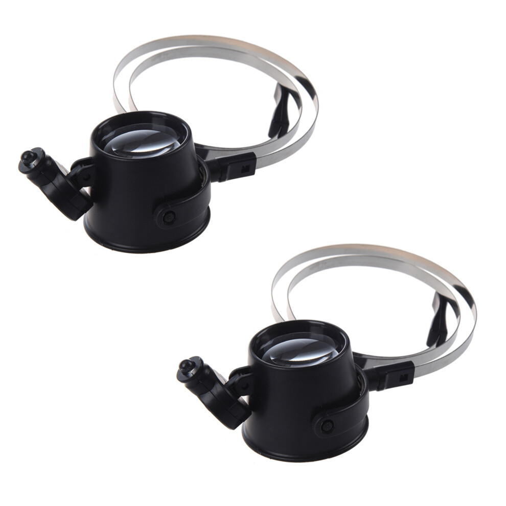 Semoic White/Light 2X Illuminated 15X Magnifier / Led Eye Loupe For R