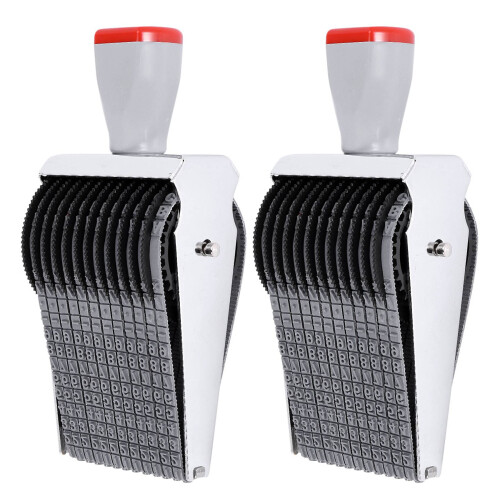 2X Multipurpose 12 Digit Alphabet Rolling Rubber S 1