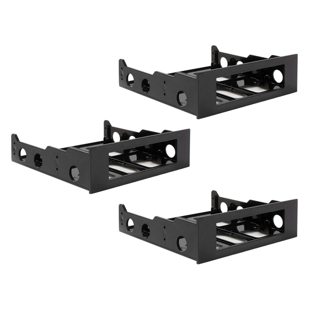 Photos - Cable (video, audio, USB) 3X 3.5 to 5.25 Hard Drive Bay Front Bracket Adapte