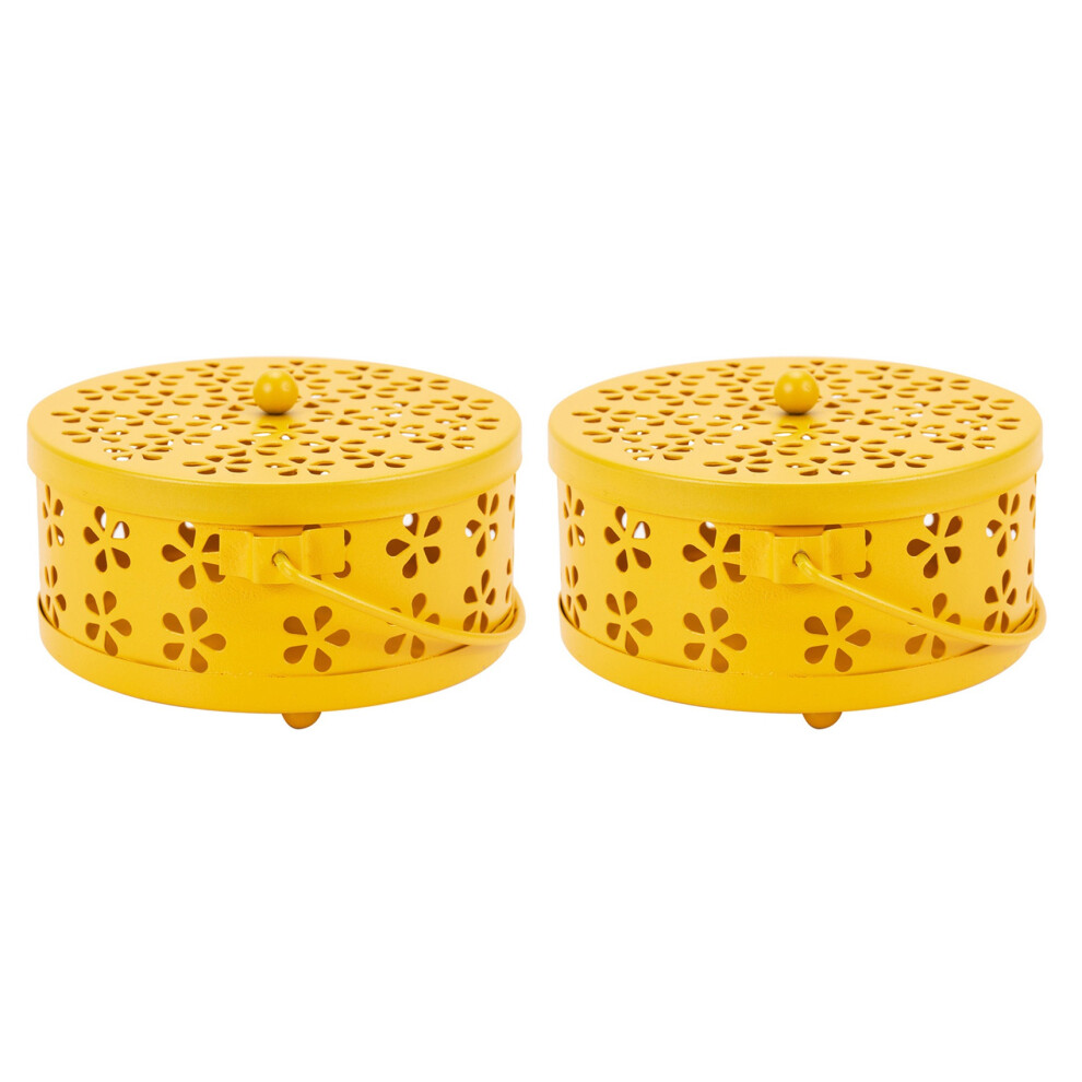 2X Nordic Retro Metal Hollow Floral Mosquito Coil 4852707574966