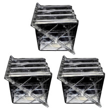 3X Big Size Plastic Clear Heart Square Watermelon
