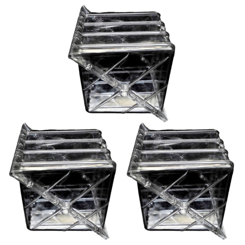 3X Big Size Plastic Clear Heart Square Watermelon