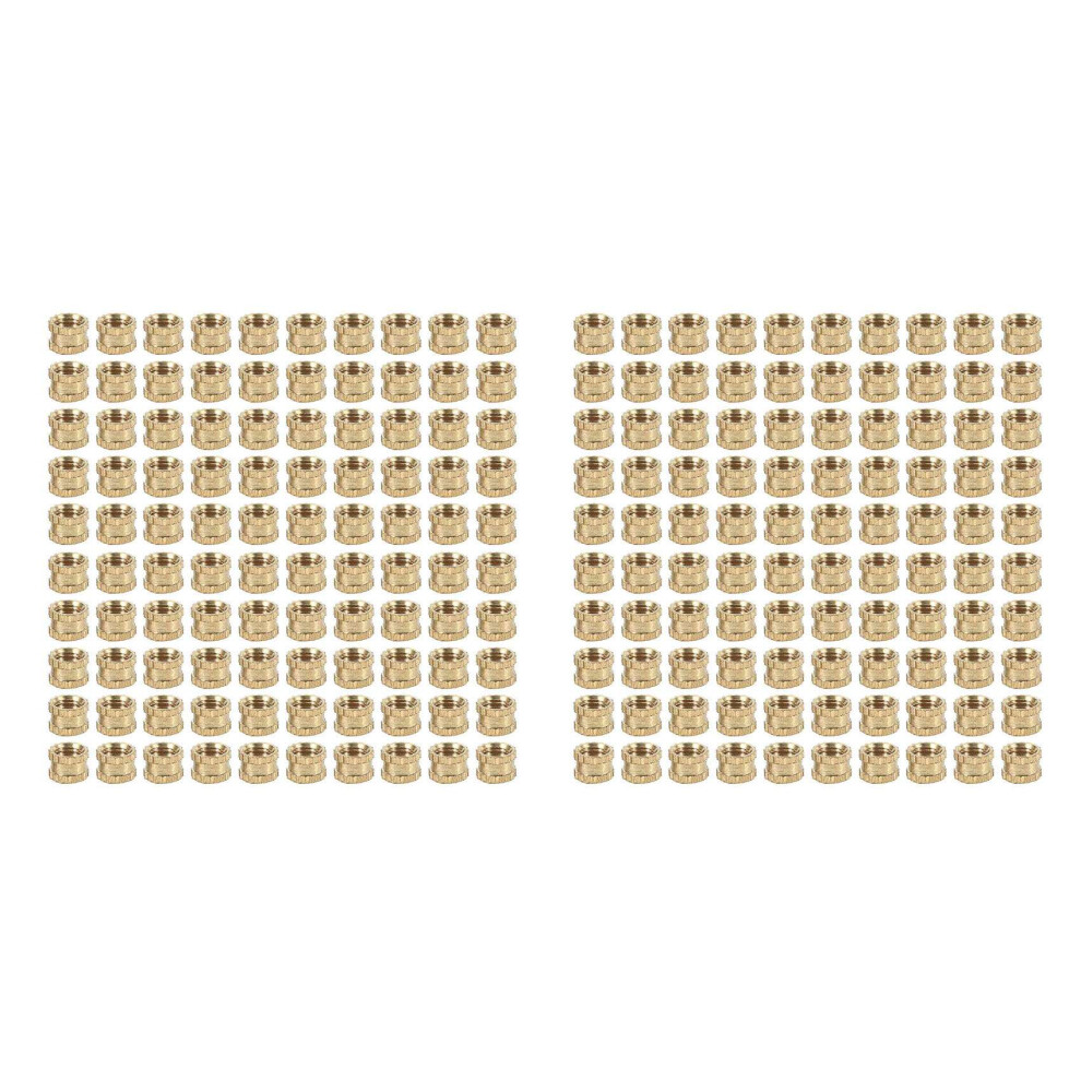 M3 X 3Mm Female Thread Brass Knurled Threaded Inse 4852707584149