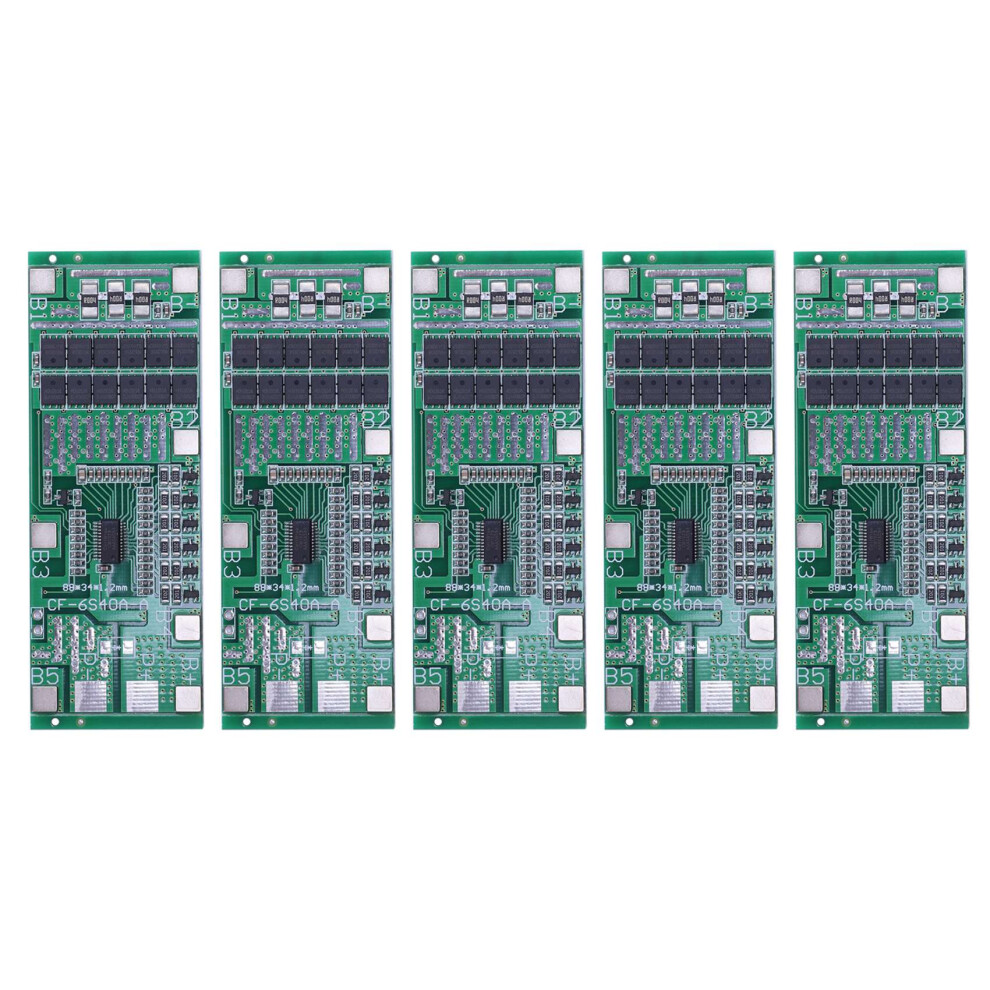 5X 24V 6S 40A 18650 Li-Ion Lithium Battery Protect 4854184467700