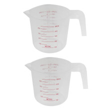 2X 500Ml Home Lab Measuring Jug Pitcher Plastic Ha