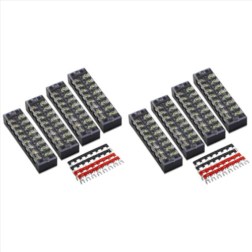 8 Pc 8P Terminal Block, Shorting Bar, TB1505 Flame