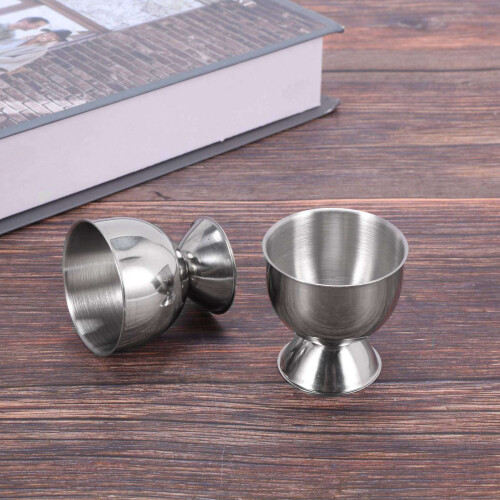Egg Cup Tray Stainless Steel Soft Boiled Holder Ca 2