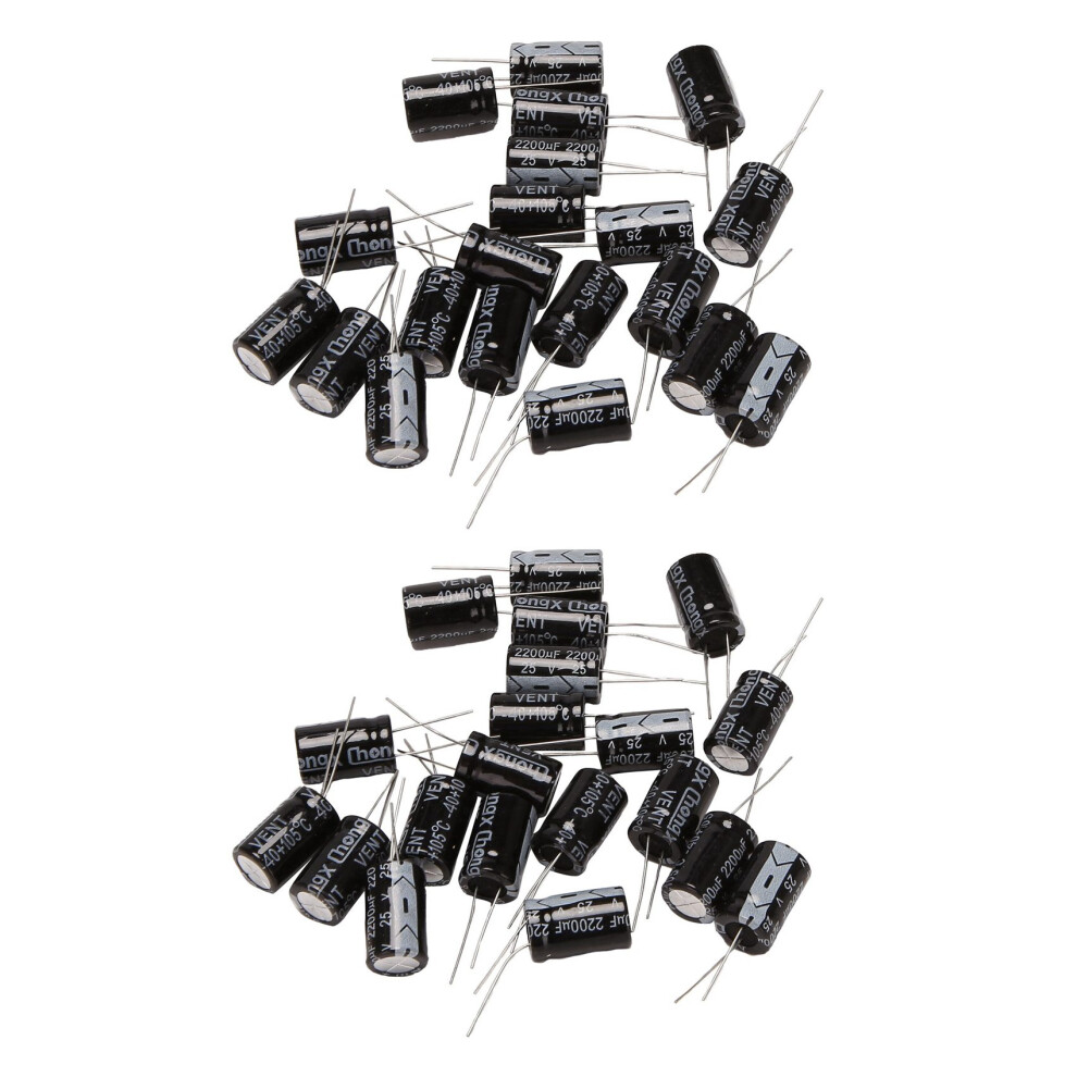 40 Pcs 13X21mm 2200Uf 25V Radial Aluminum Electrol 4854184497196