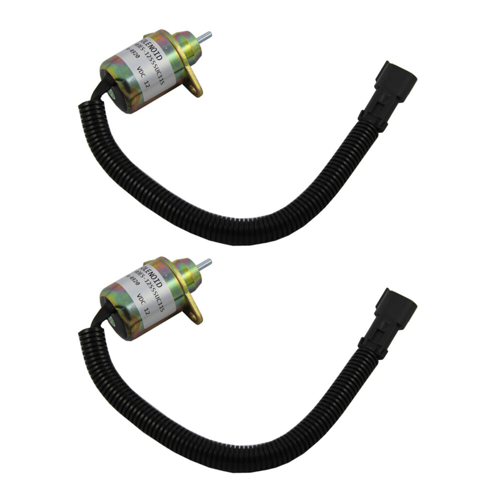 2X Stop Shut Off Shutdown Solenoid For Engine Repl 4852707577257