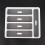 2X Large Gray Silverware Tray Fork Collection Cont 6