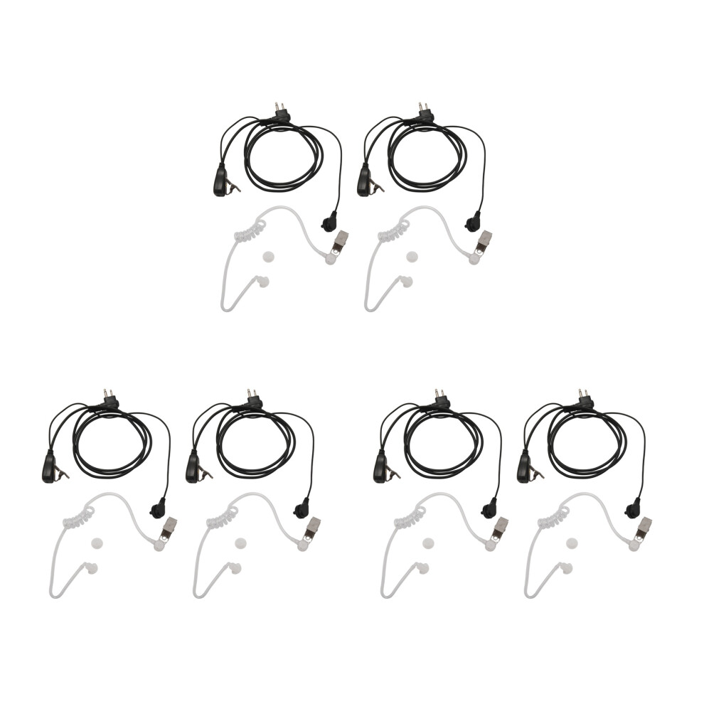 6Pack Style 2Pin Covert Acoustic Tube Earpiece Ptt 4854184482222