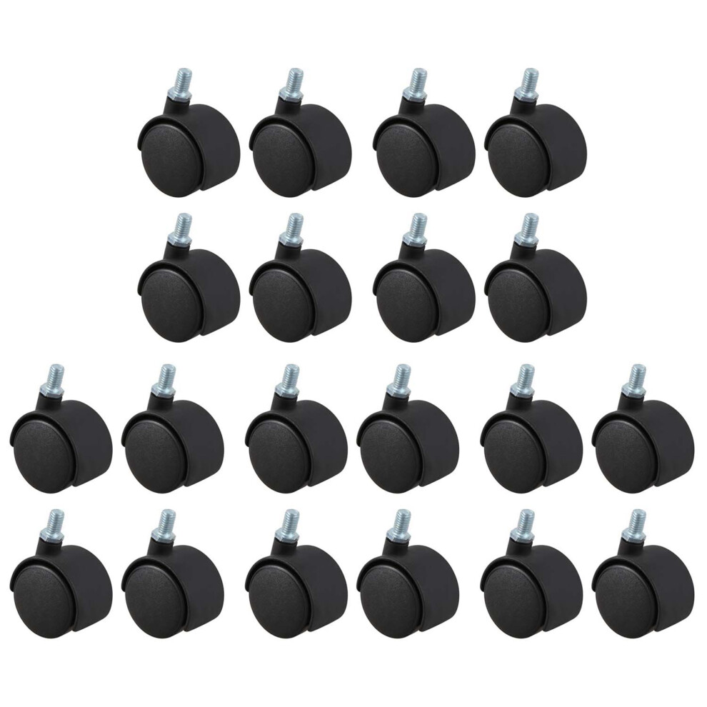 Plastic Swivel Caster 8Mm Screw Stem 1.5-Inch Dia 4854184457695