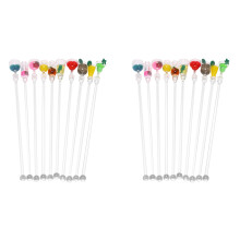 20Pcs Cocktail Stirrer Drink Mixing Stick Set Acry