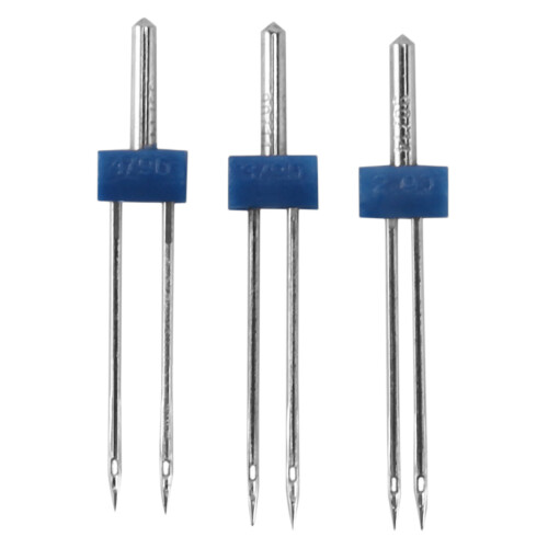 24 Pieces Twin Needles, Double Needles with Plasti 2