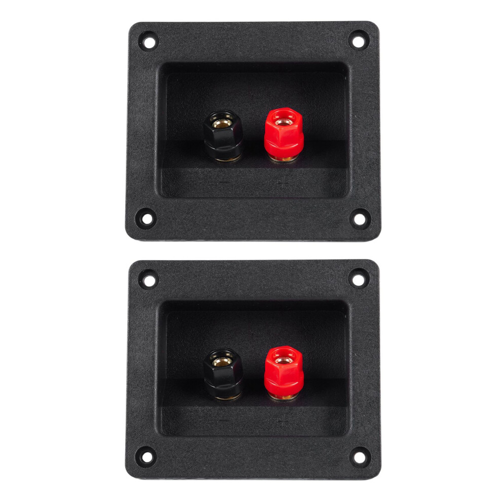 2Pcs 90X78mm Square Binding Post Type Speaker Box 4852707583128