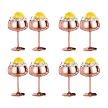Copper Coupe Champagne Glasses Set Of 8 Stainless