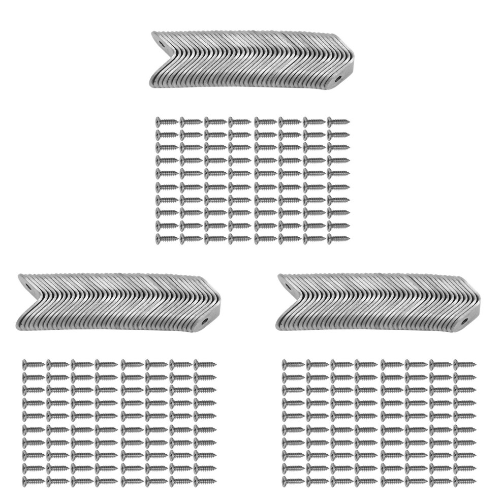120Pcs L Bracket Corner With 240Pcs Screws, Bracke 4854184489443