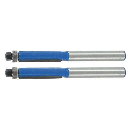4Pcs 2.6 Inch Long 2 Edges Flush Trim Router Bit 1 2