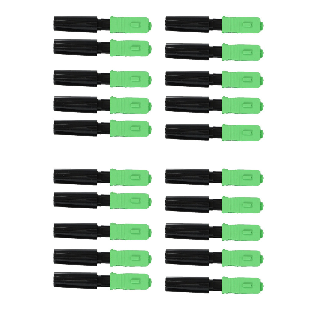 20Pcs Ftth Embedded Quick Connector Sc/ Plas Green 4852707583869