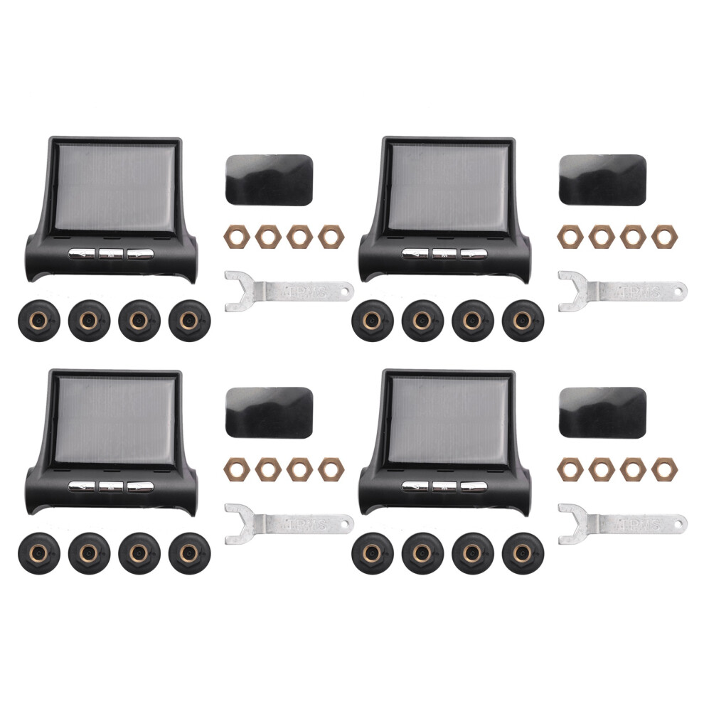 4X Solar Tpms Car Tire Pressure Alarm Monitoring S 4854184482284