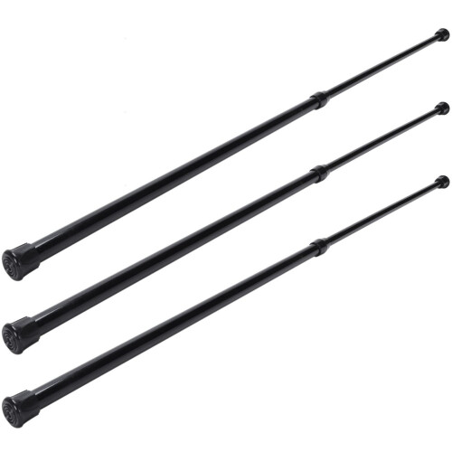 3X Spring Extendable Loaded Curtain Rail Pole Tele