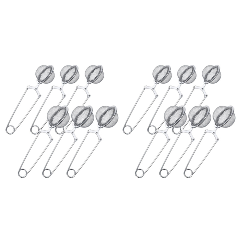 12Pcs Tea Infuser Loose Leaf Snap Ball Strainer Sp 4854184493181