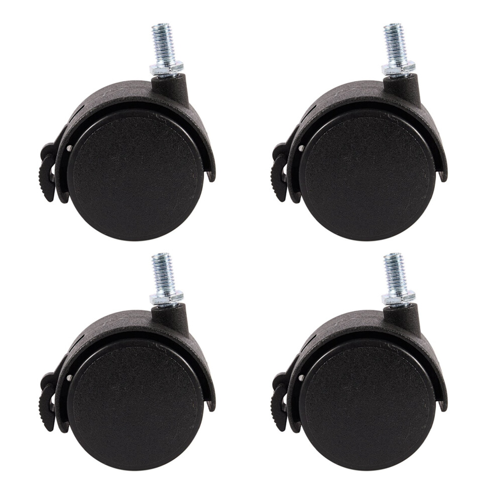 4X Furniture Swivel Locking Caster 8Mm Screw Stem 4854184458760