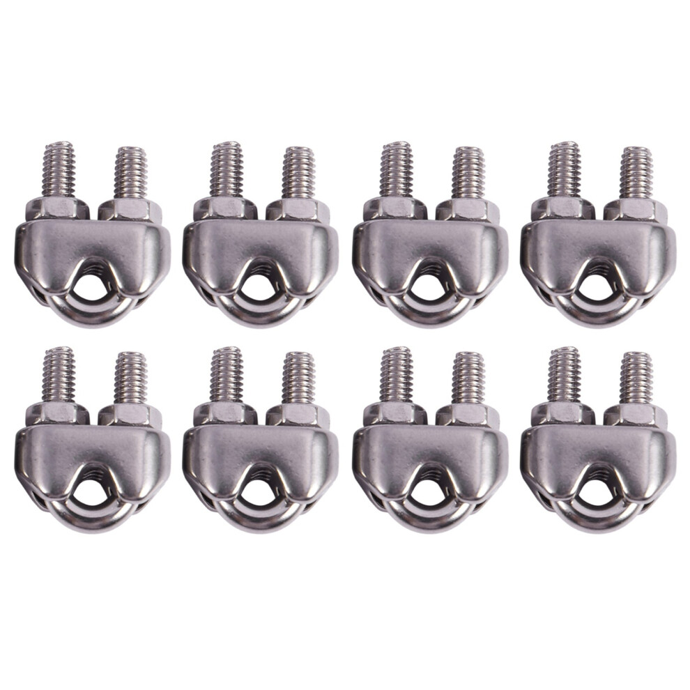 8Pcs Stainless Steel Cable Clip Saddle Clamp For R 4852707582541