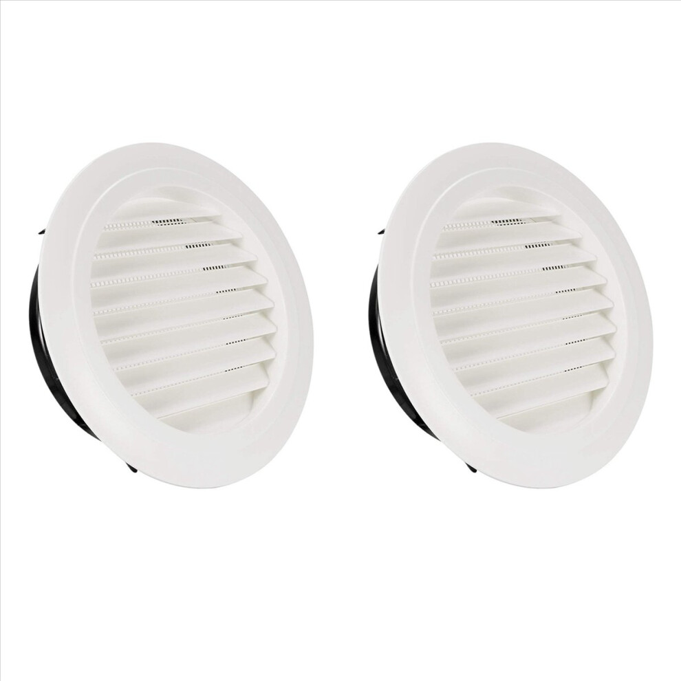 2X 8 Inch Round Air Vent Abs Louver Grille Cover W 4854184487906