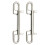2X Diving Hook Stainless Steel Double Ended Bolt S 1