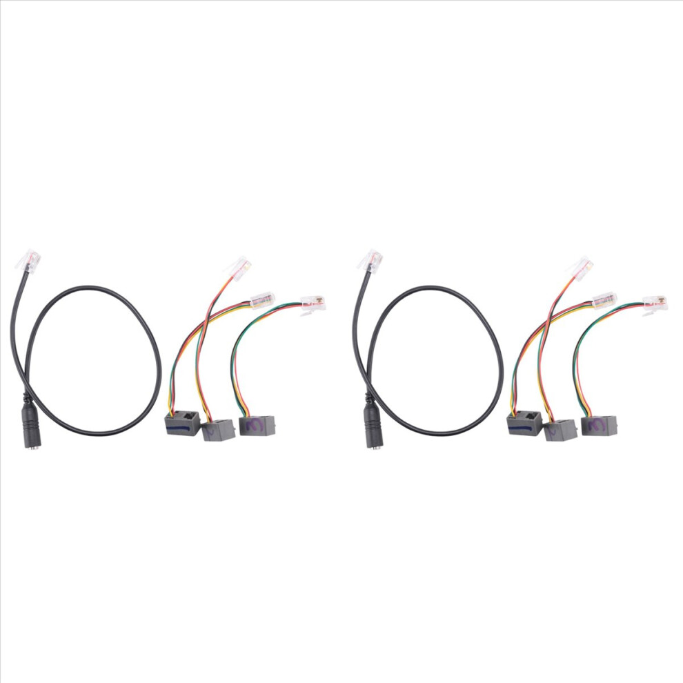 2 Set 4P4c Rj9 Cable,3.5Mm Smartphone Headset To A 4854184465973