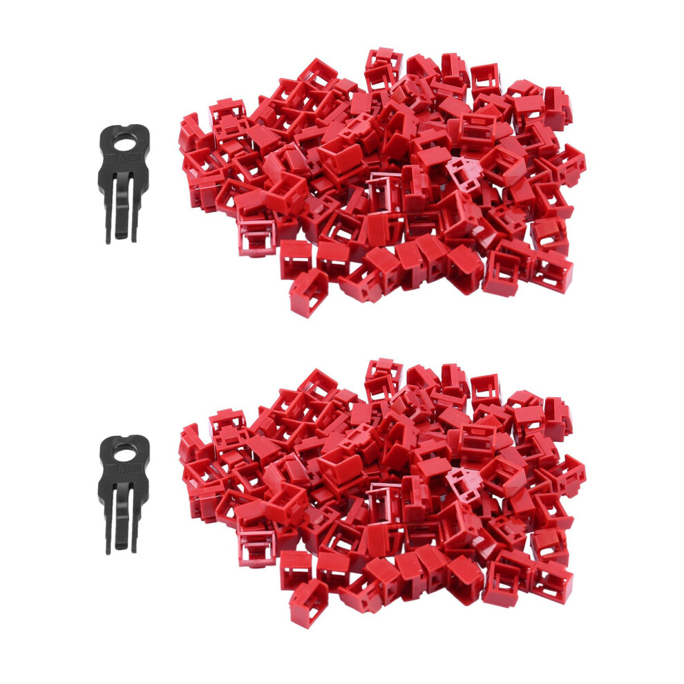 200Pcs Rj45 Port Ethernet Lan Hub Anti Dust Co Red 4854184495857
