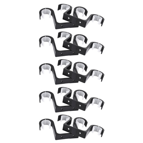 10Pcs Double Curtain Rod Brackets Ceiling Mount Su